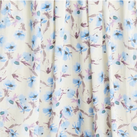 Something Navy Maxi Dress, Floral Smocked Cotton Cream Multi, Size XS New w/Tag - Picture 6 of 10